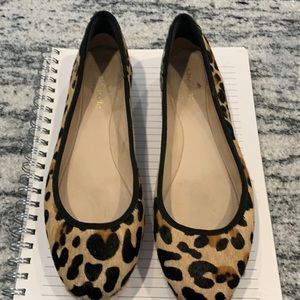 Kate Spade leopard fur ballet flats 7 1/2